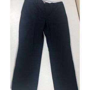 Banana Republic Women Ankle Pants Navy Size 10 Hampton Cropped 98% Cotton Preppy